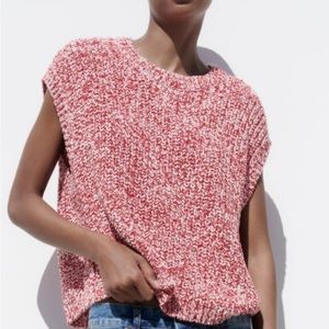 Zara NWT oversized knitwear vest